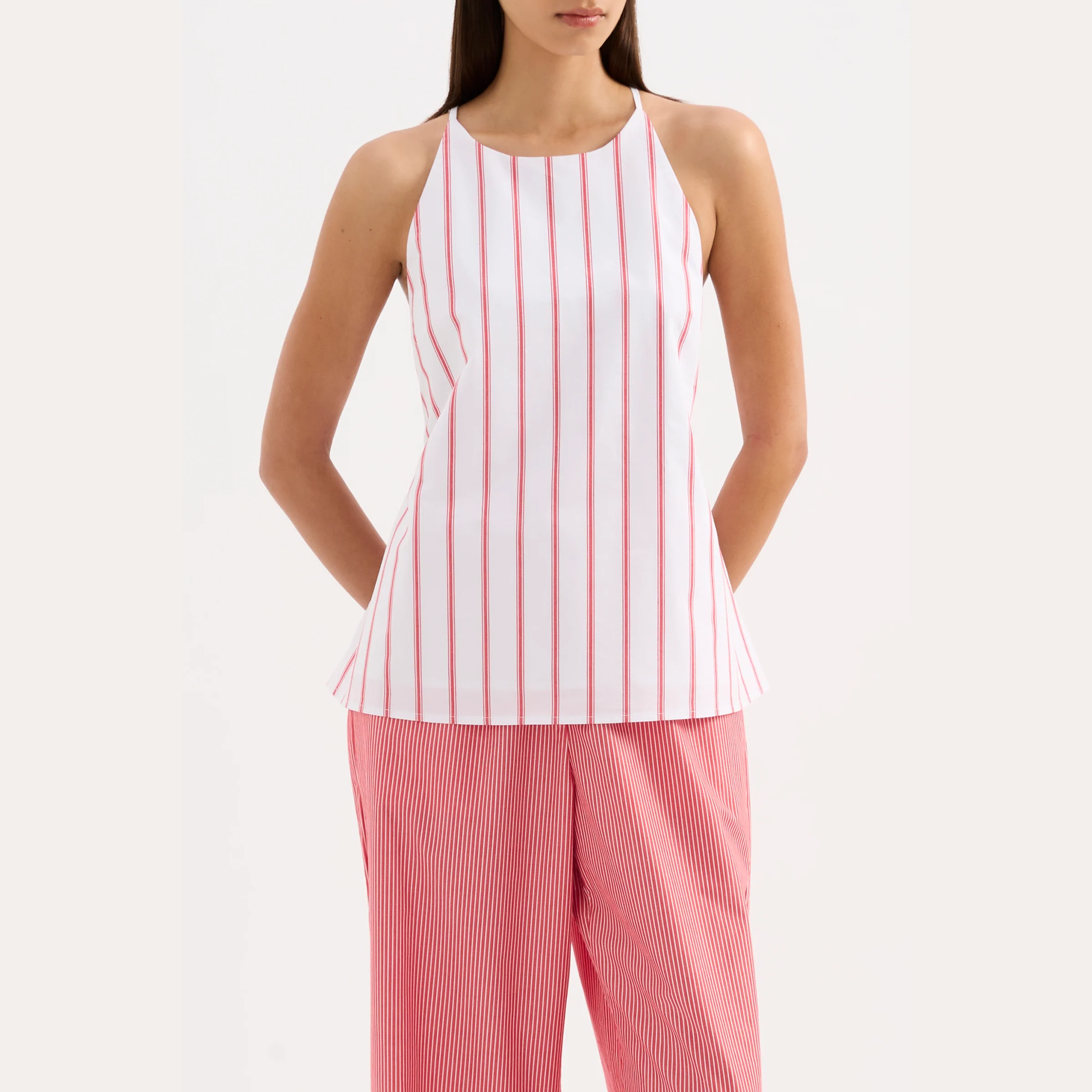 NUDE LUCY Anouk Stripe Top - White stripe