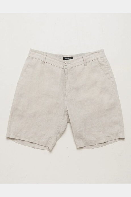 Mr simple tanner 2.0 linen shorts natural