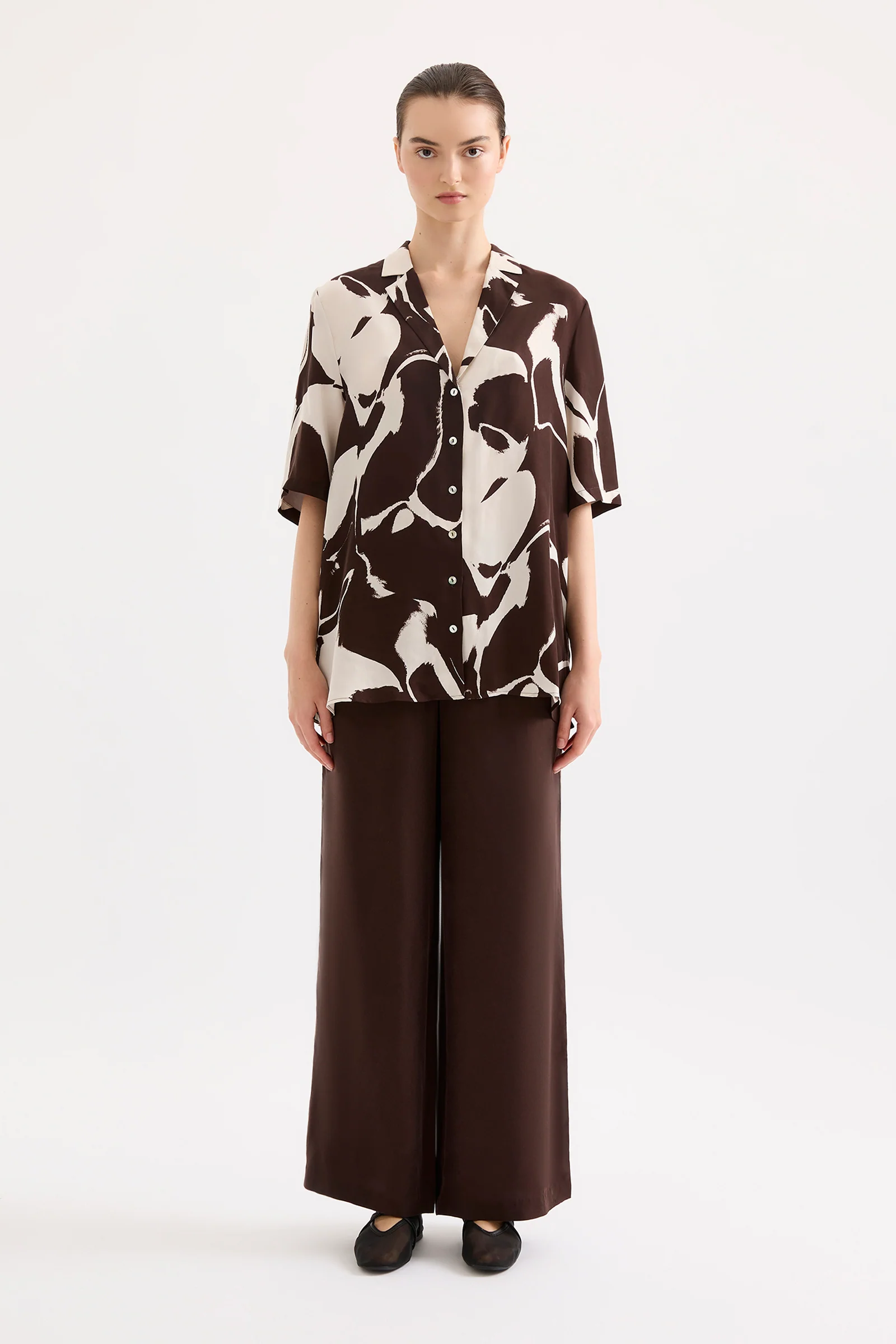 NUDE LUCY Ombra cupro shirt