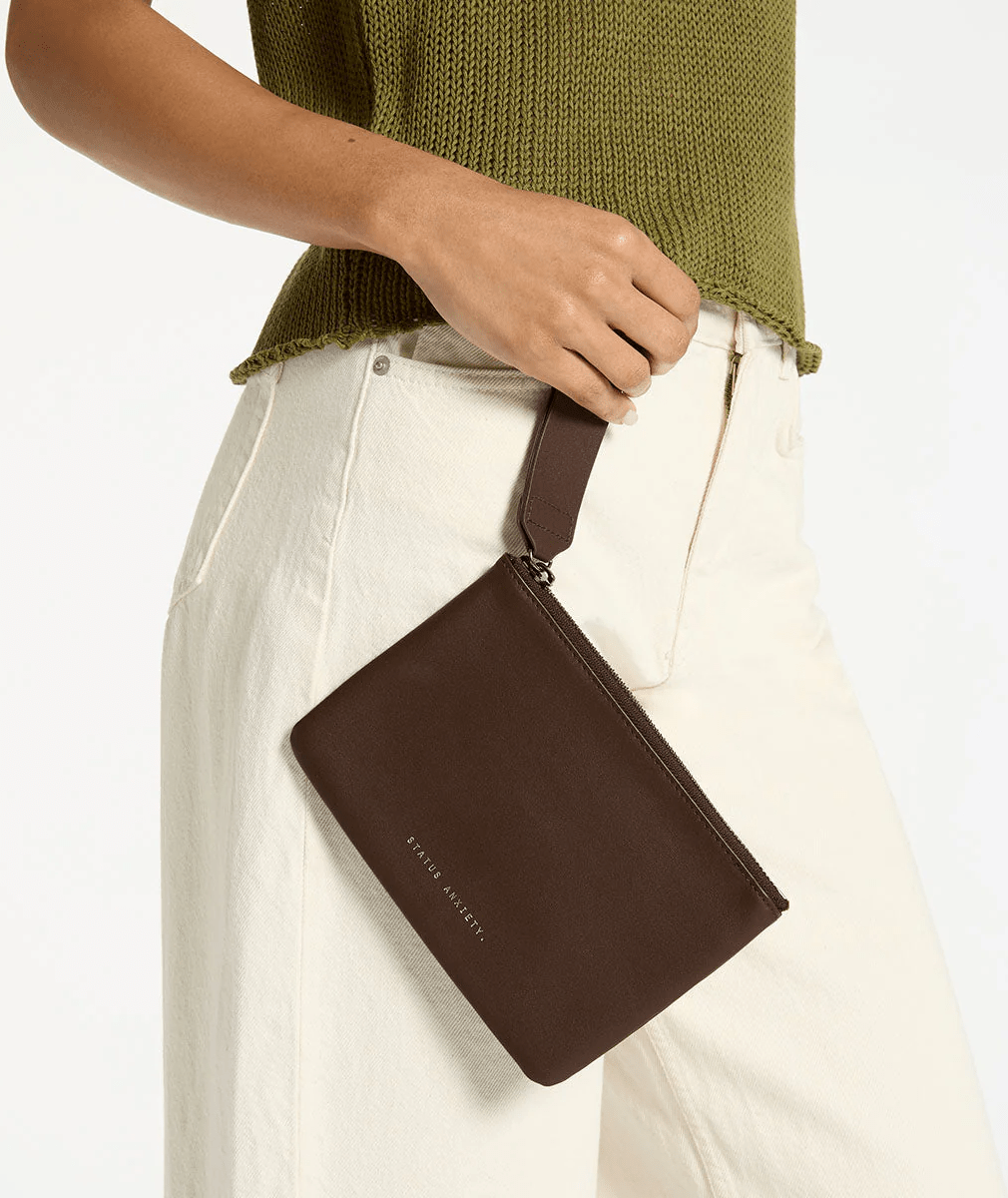 STATUS ANXIETY Take Your Chances Wallet - Cocoa Nappa
