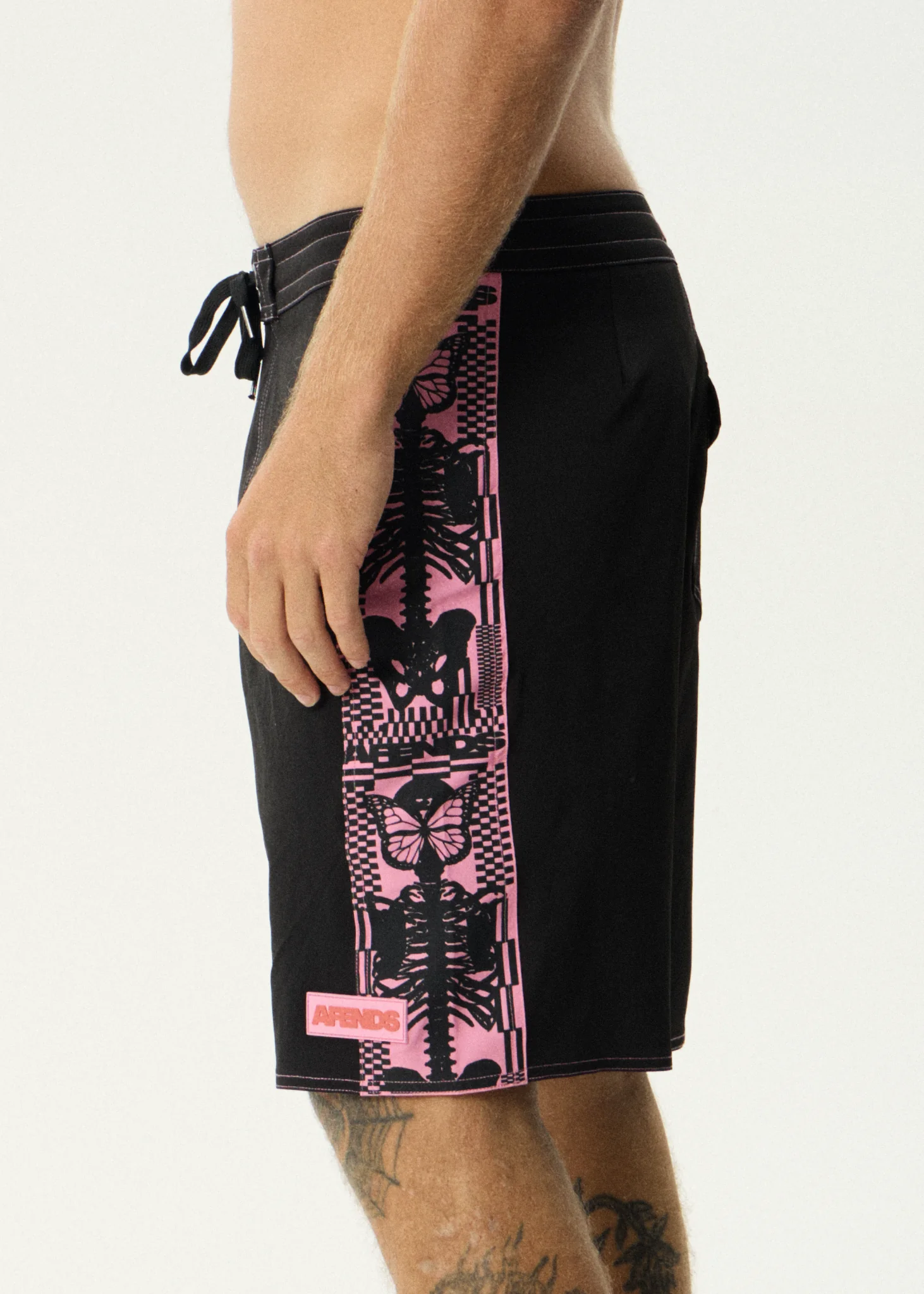 AFENDS Boned- Surf Related V2 Boardshorts 20" - Black