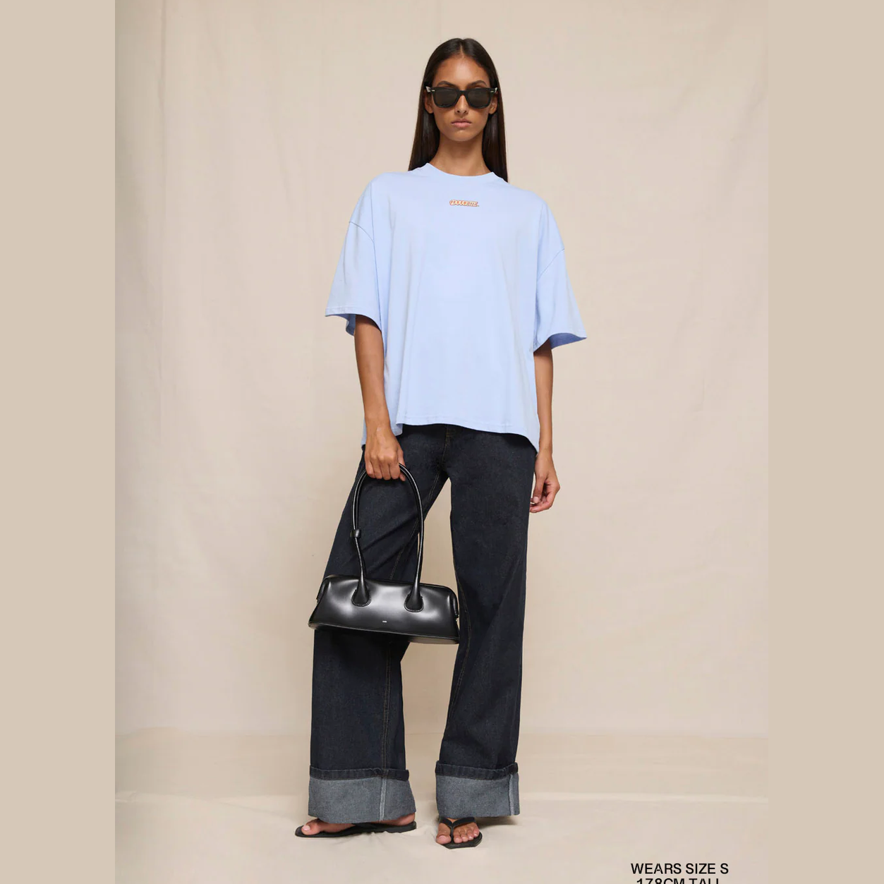 DOUCETTE In Bloom Compact Tee - Light blue
