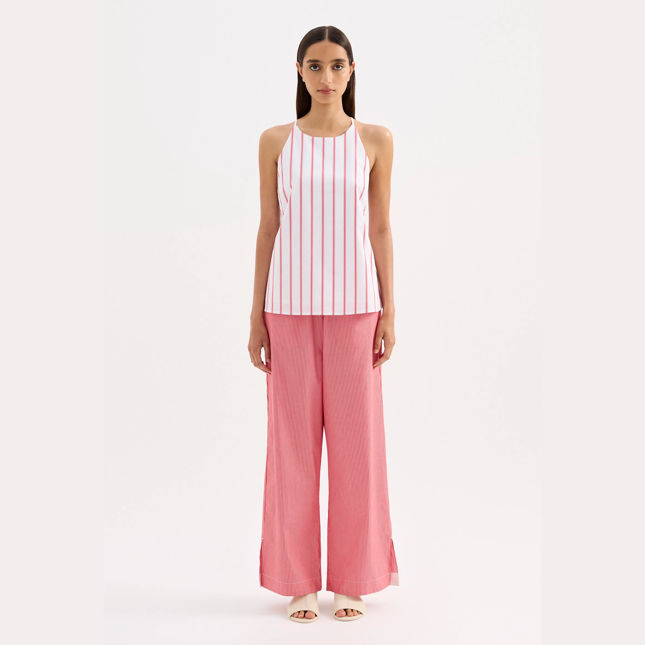 NUDE LUCY Anouk Stripe Top - White stripe