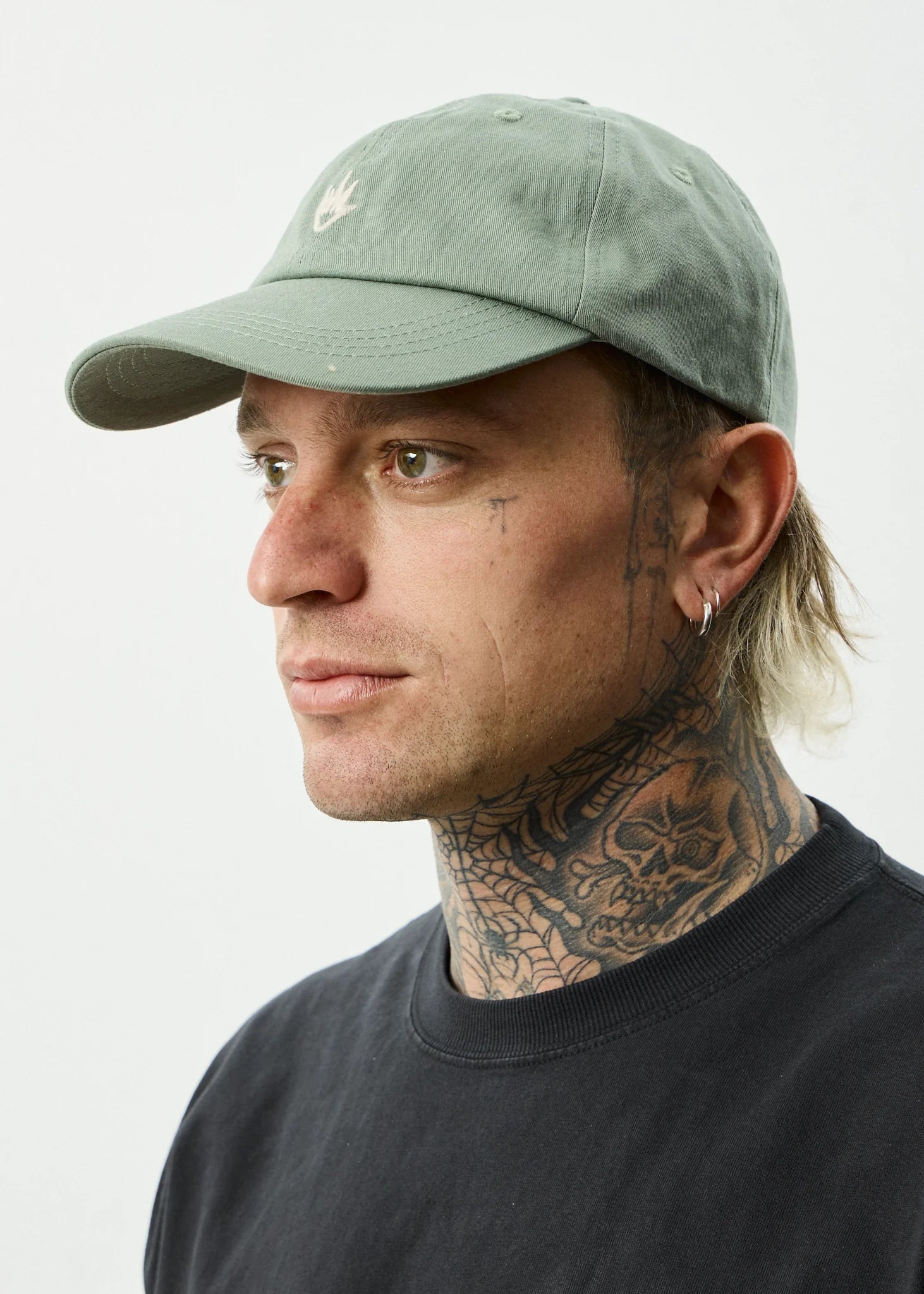 AFENDS Core six panel cap - Oil green