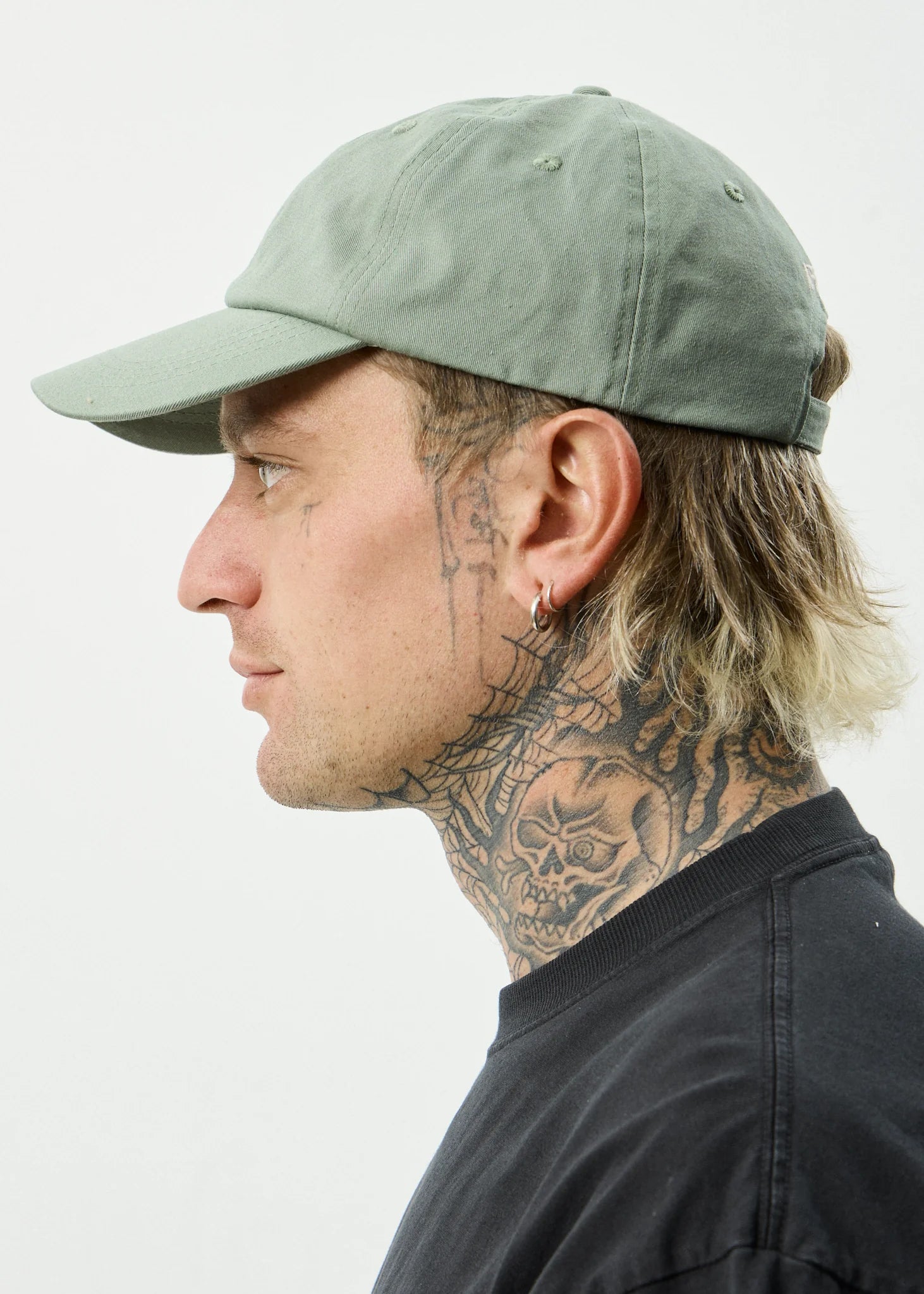 AFENDS Core six panel cap - Oil green