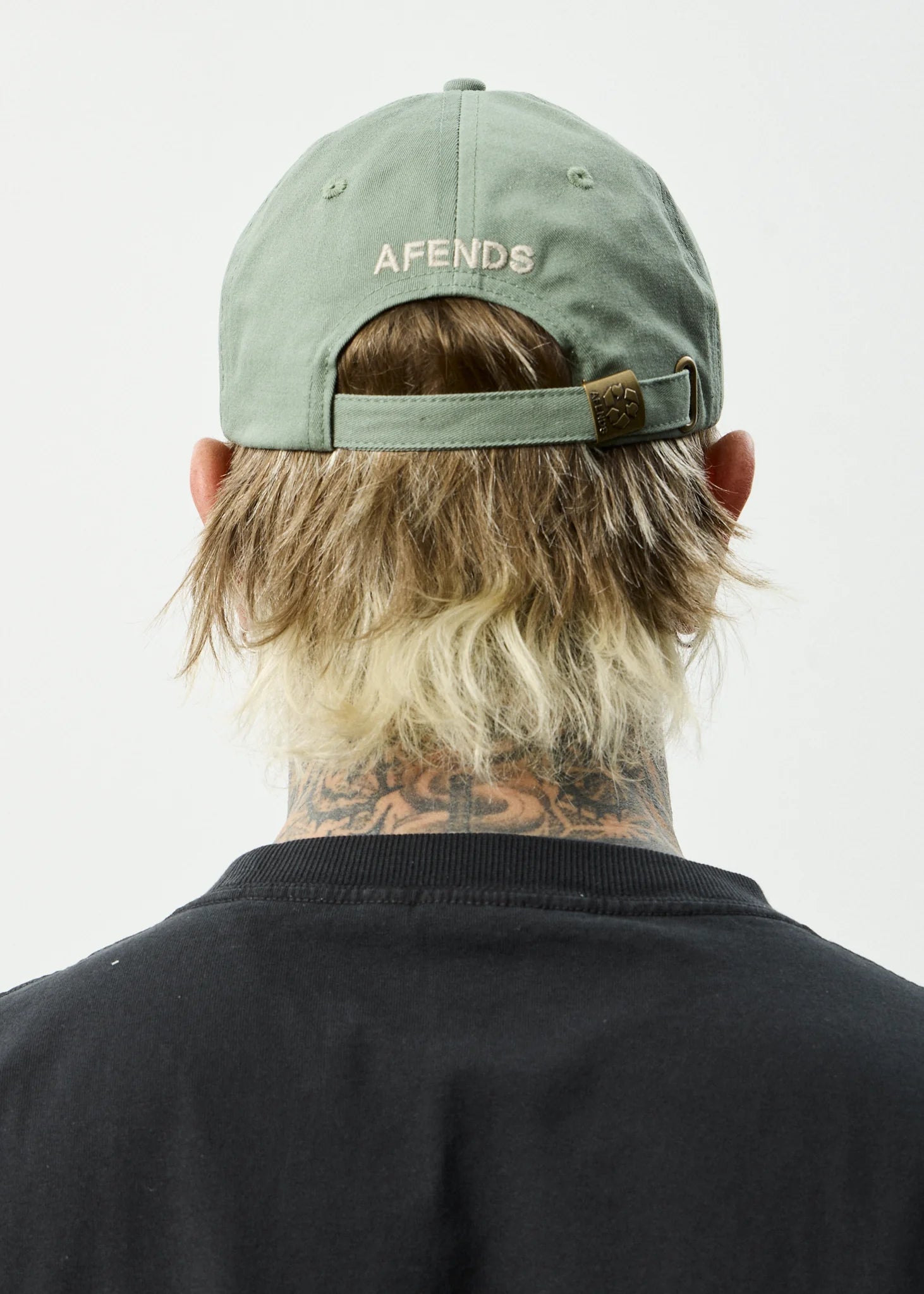 AFENDS Core six panel cap - Oil green
