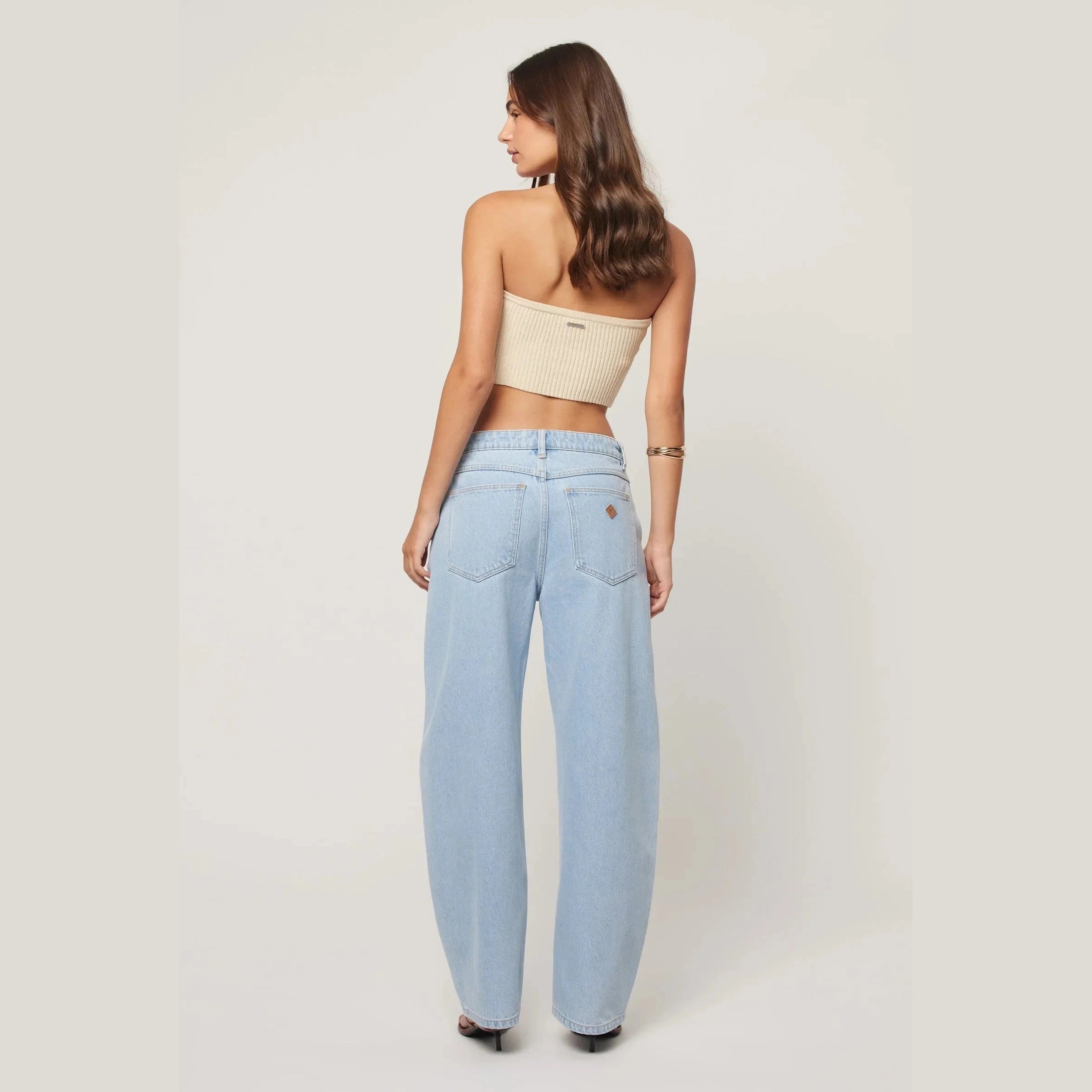 ABRAND 95 Mid barrel jean kendall - Light vintage blue