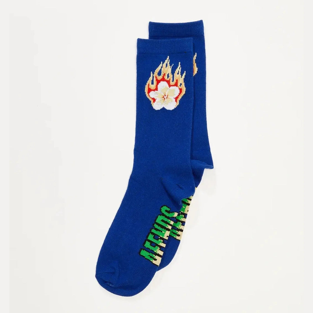 AFENDS holiday recycled socks one pack - navy