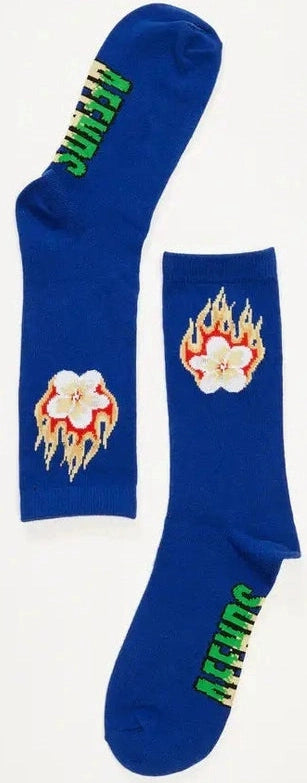 AFENDS holiday recycled socks one pack - navy