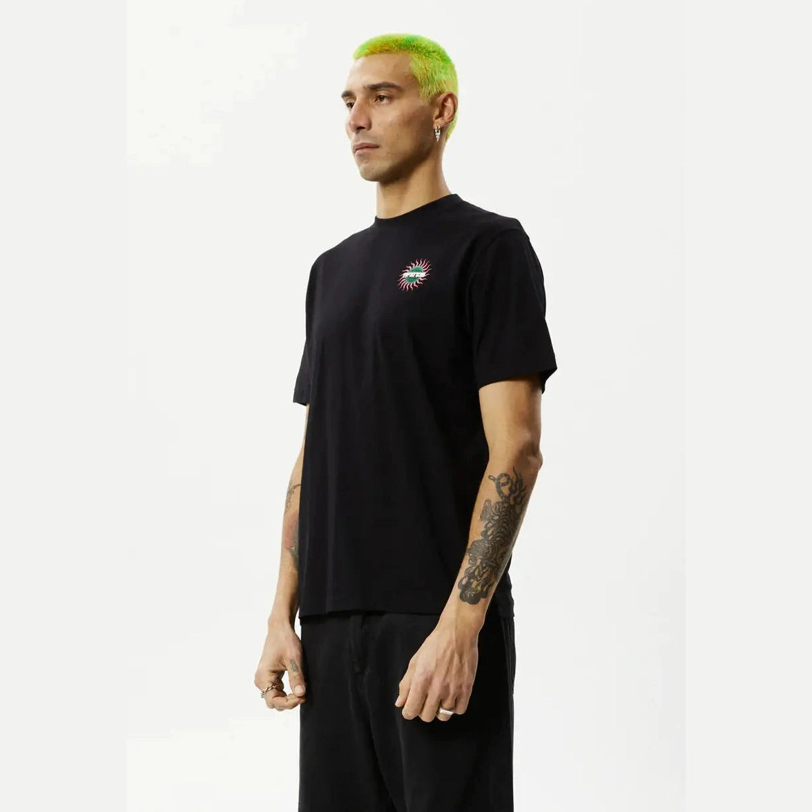 AFENDS - solar flare recycled retro fit tee - black