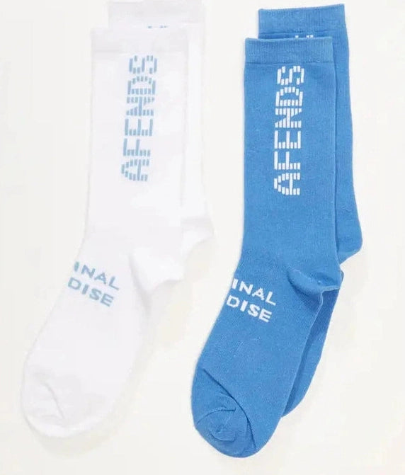 AFENDS sunset recycled socks two pack - multi