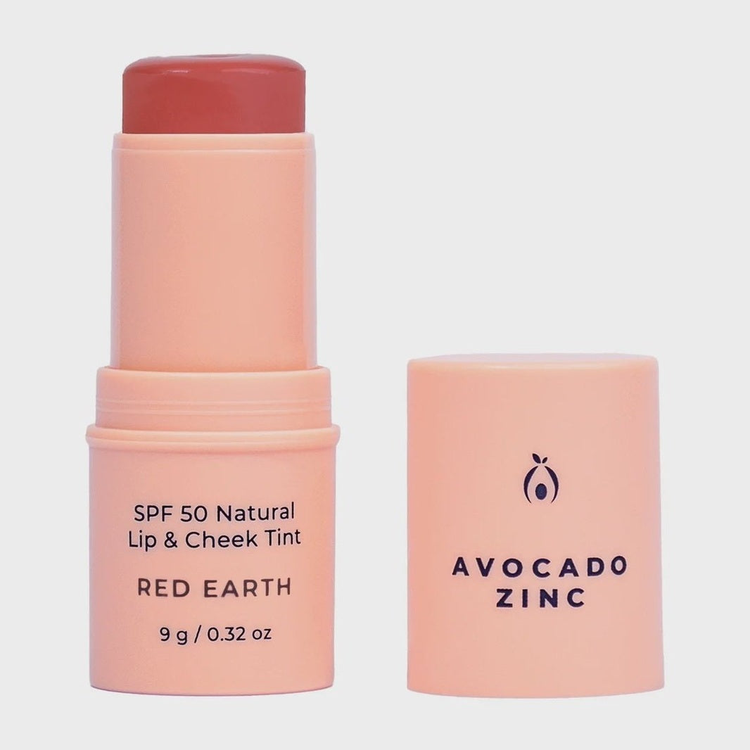 AVOCADO ZINC SPF50 Natural lip & cheek tint - Red earth