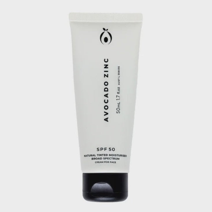 AVOCARDO ZINC SPF 50 NATURAL TINTED MOISTURISER - LIGHT