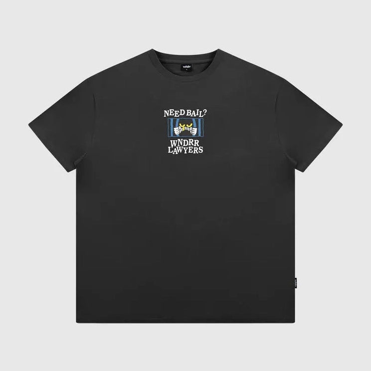 WNDRR BAIL BOX FIT TEE - FADED BLACK