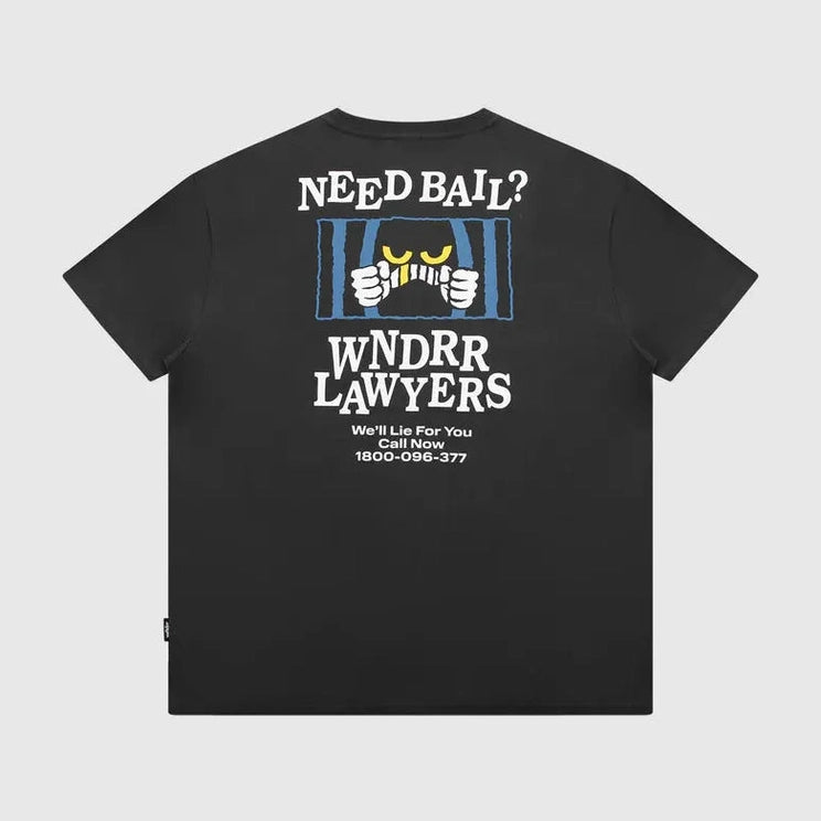 WNDRR BAIL BOX FIT TEE - FADED BLACK