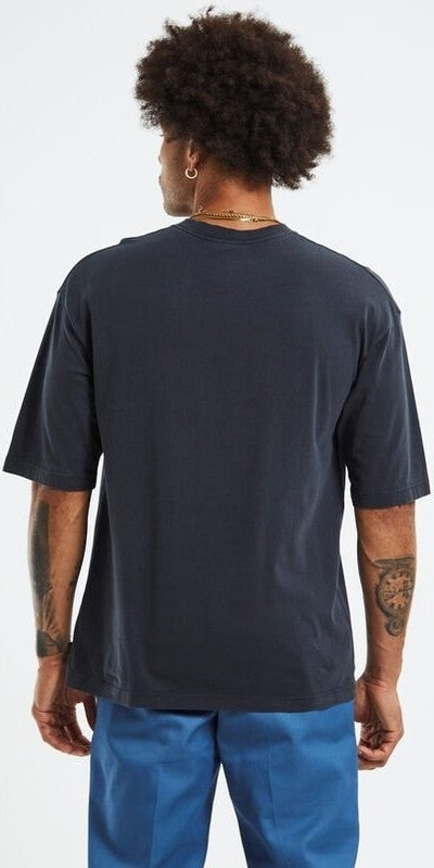 Afends Spiral - Recycled Oversized Graphic T-Shirt - Washed Black