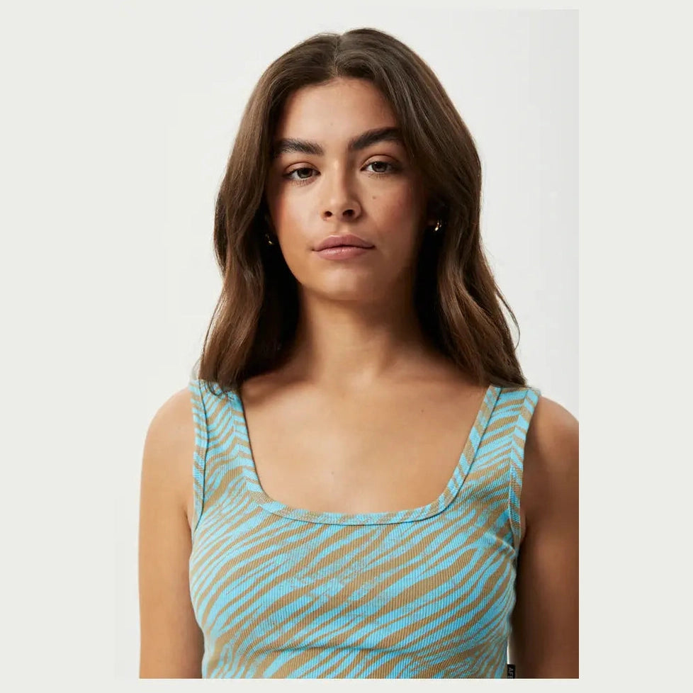 Afends adi recycled ribbed sleeveless top
