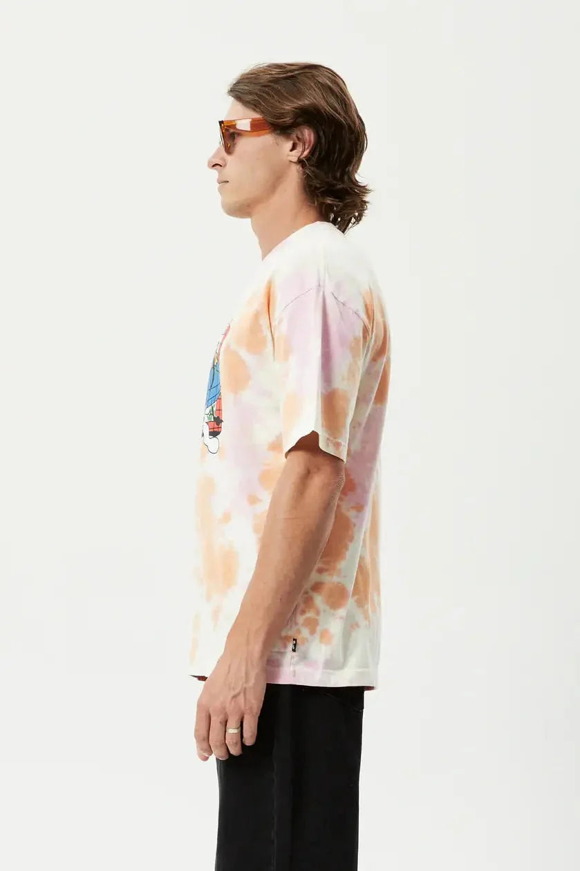 Afends globe - recycled oversized graphic t-shirt - multi