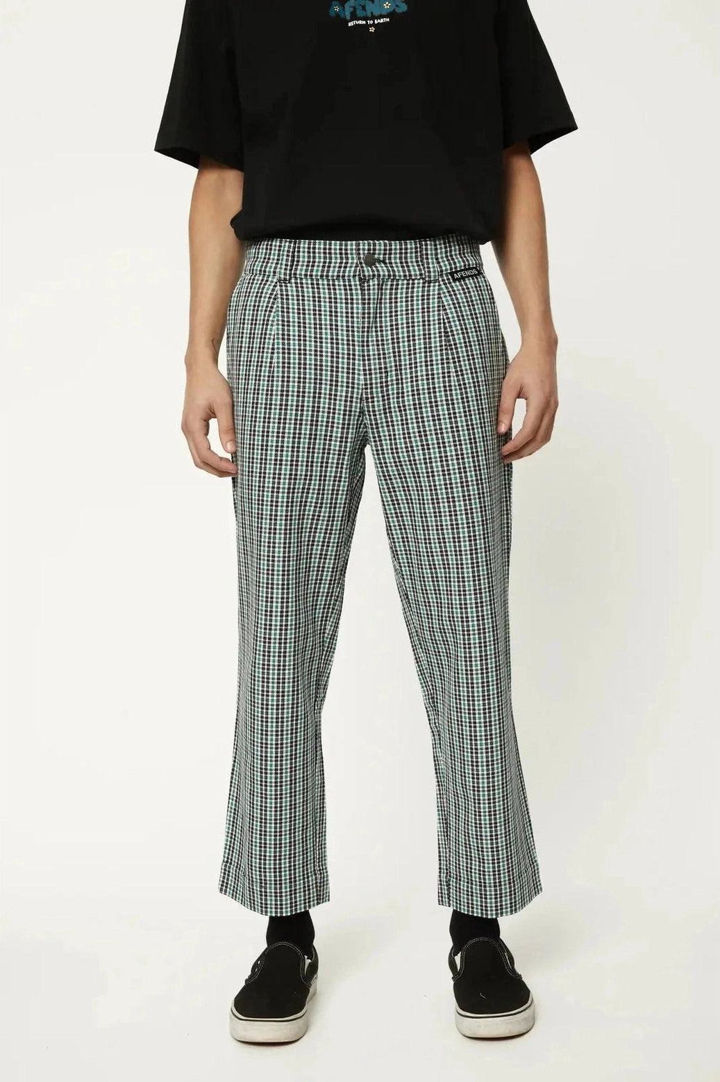 Afends mixed business hemp suit pants- black