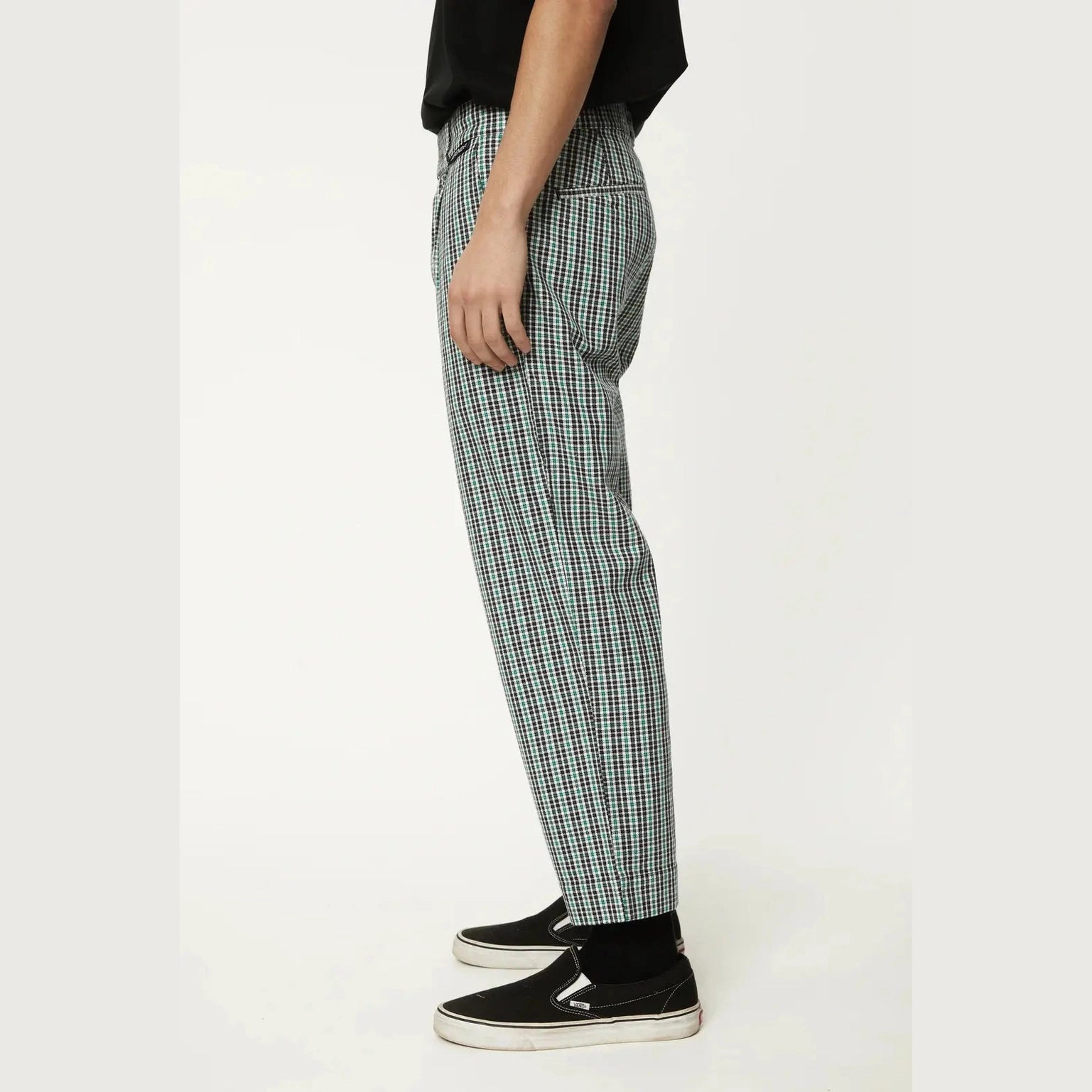 Afends mixed business hemp suit pants- black