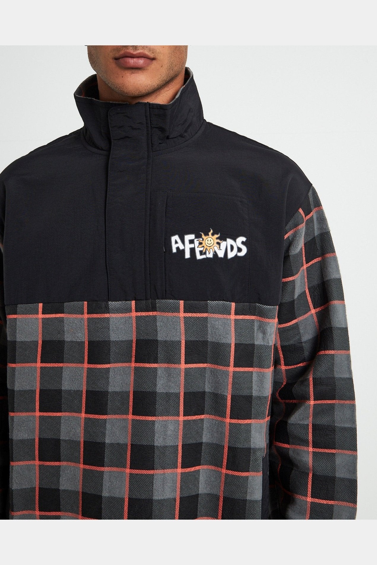 Afends sunshine recycled fleece pullover - black