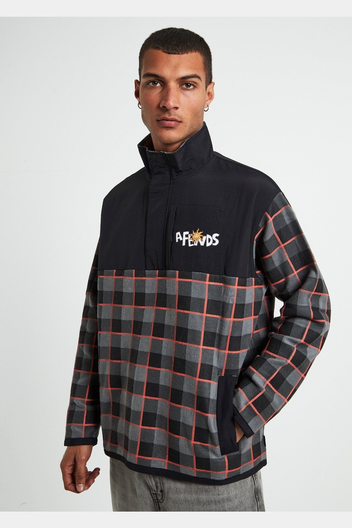 Afends sunshine recycled fleece pullover - black