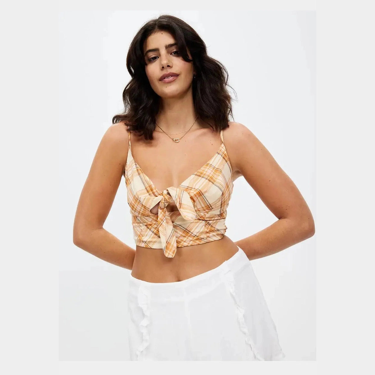 All about eve fern check top- check