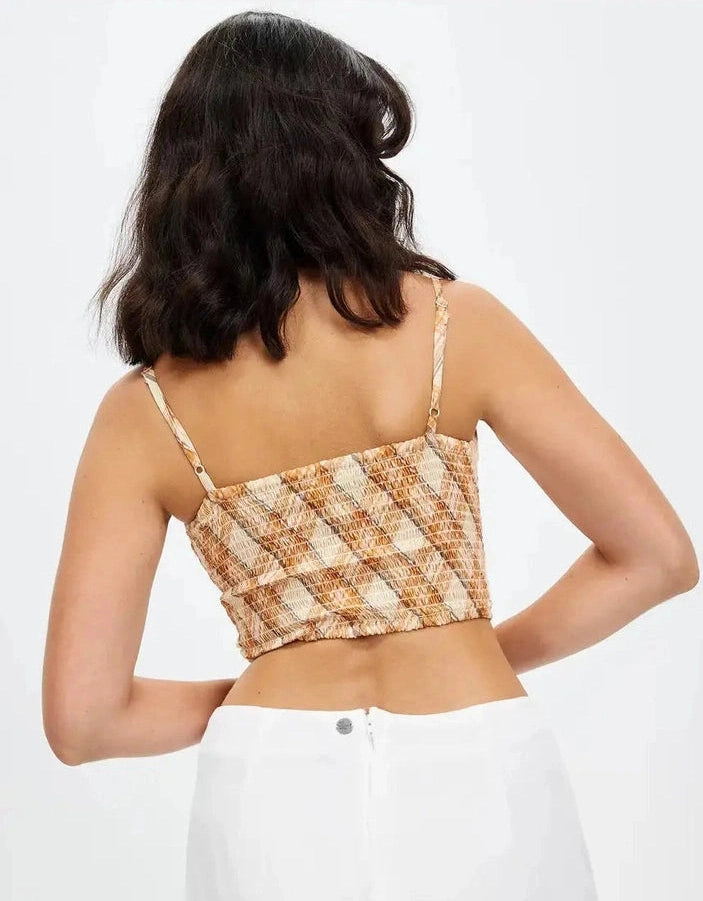 All about eve fern check top- check