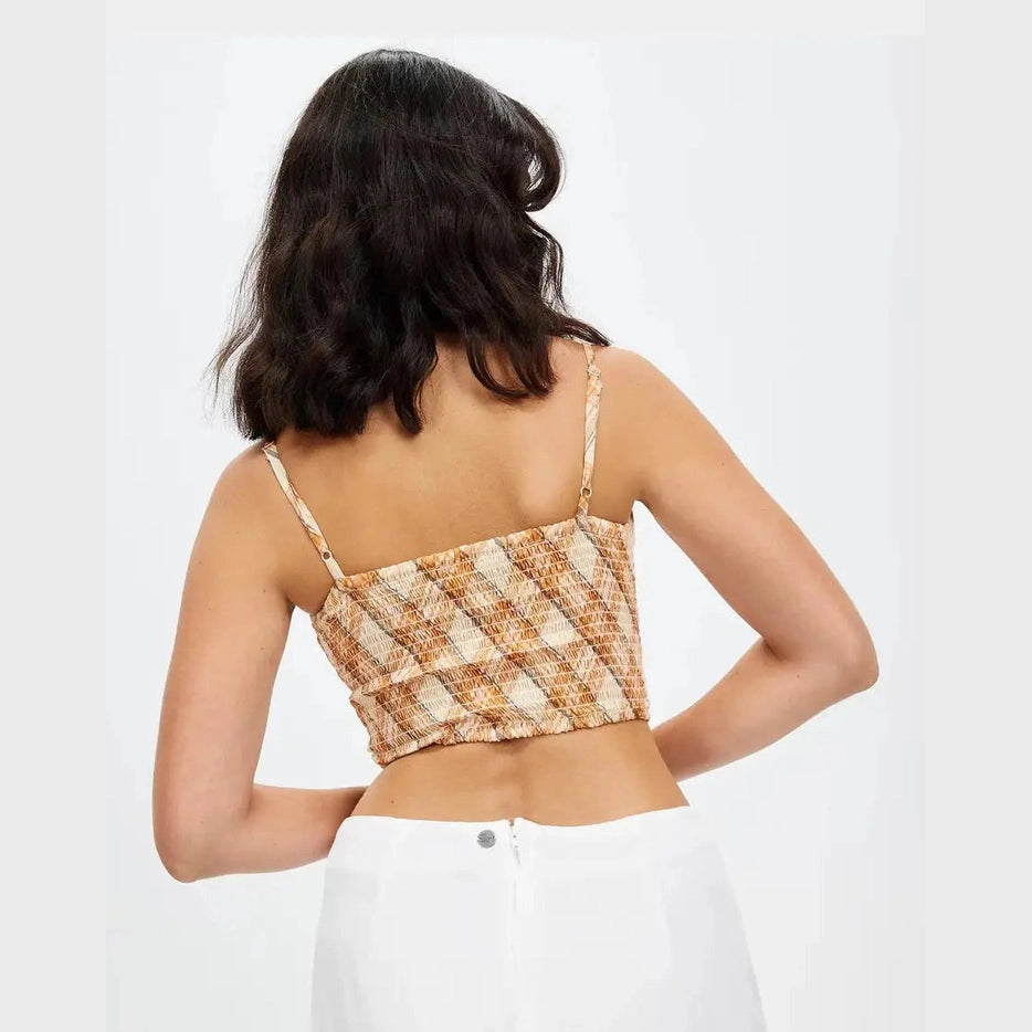 All about eve fern check top- check