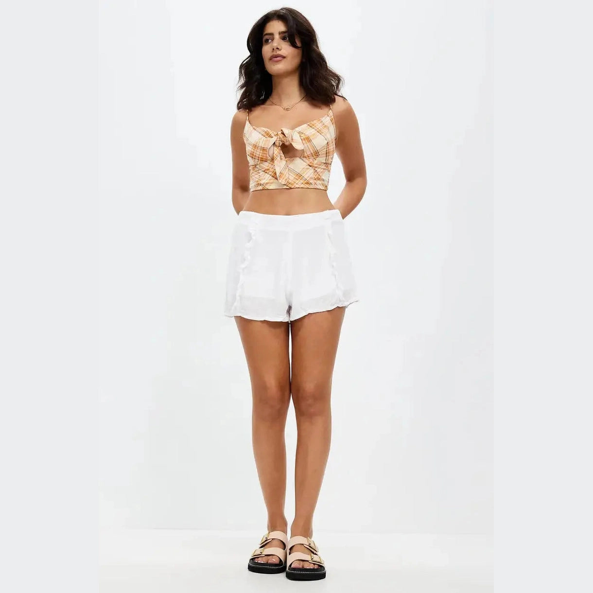All about eve fern check top- check
