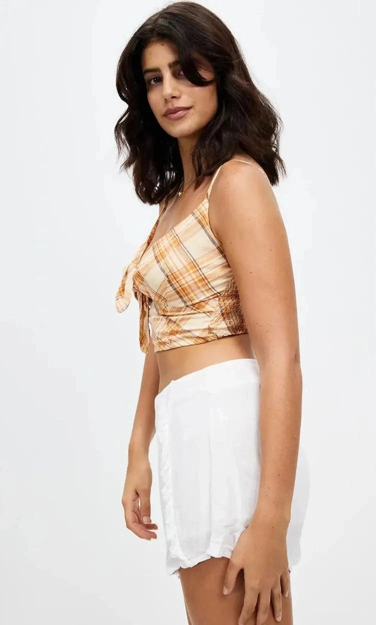 All about eve fern check top- check