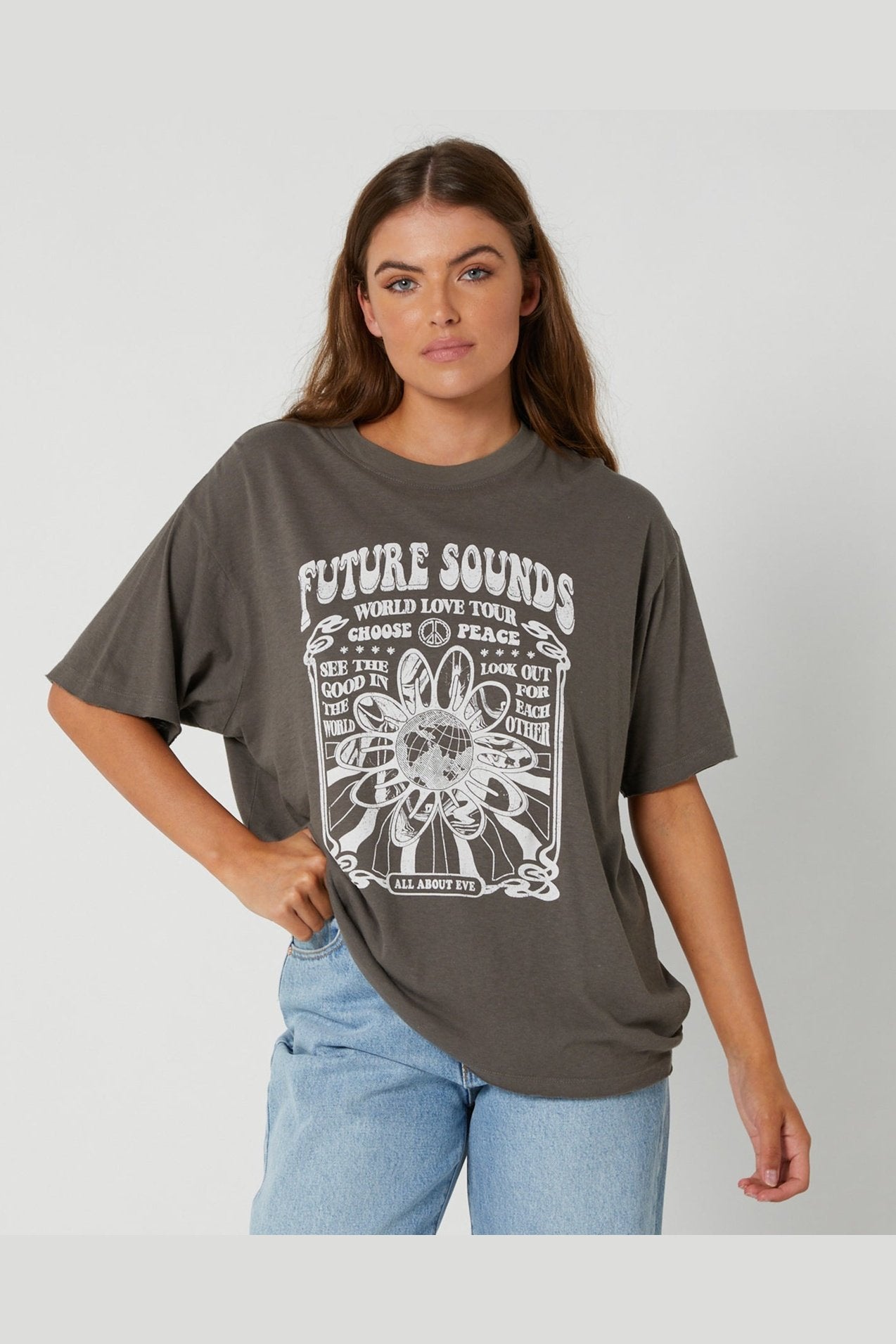 All about eve future tee- charcoal