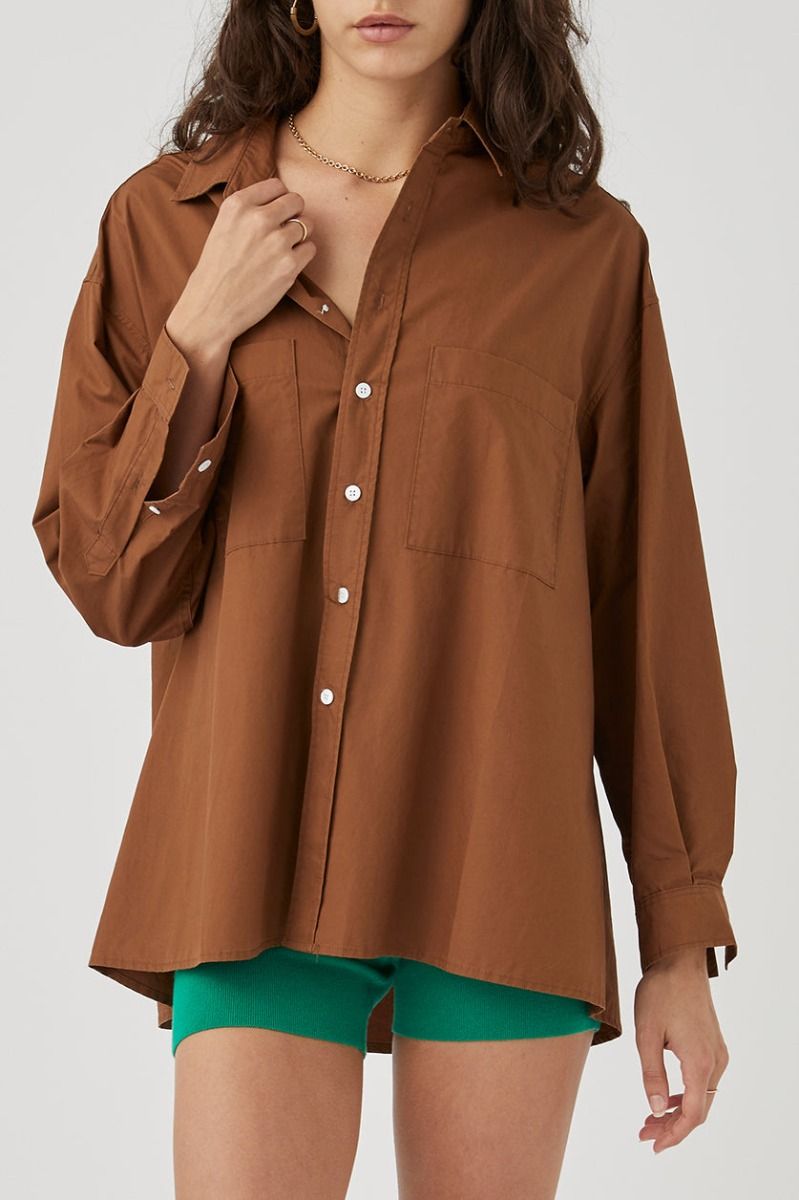 Arcaa dylan long sleeve shirt - pecan