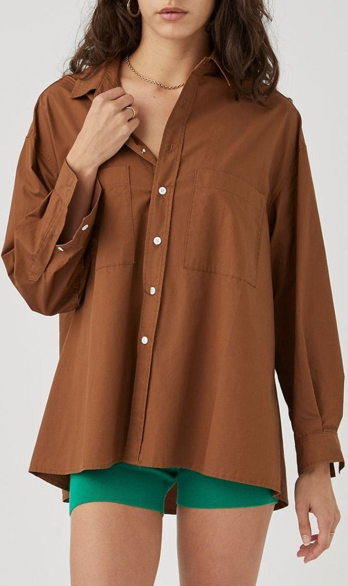 Arcaa dylan long sleeve shirt - pecan