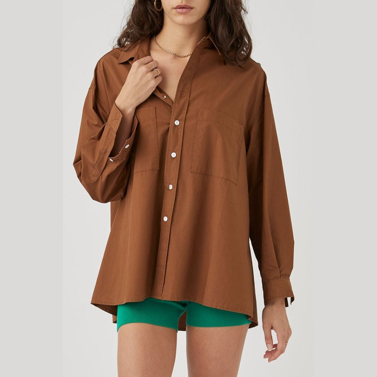 Arcaa dylan long sleeve shirt - pecan