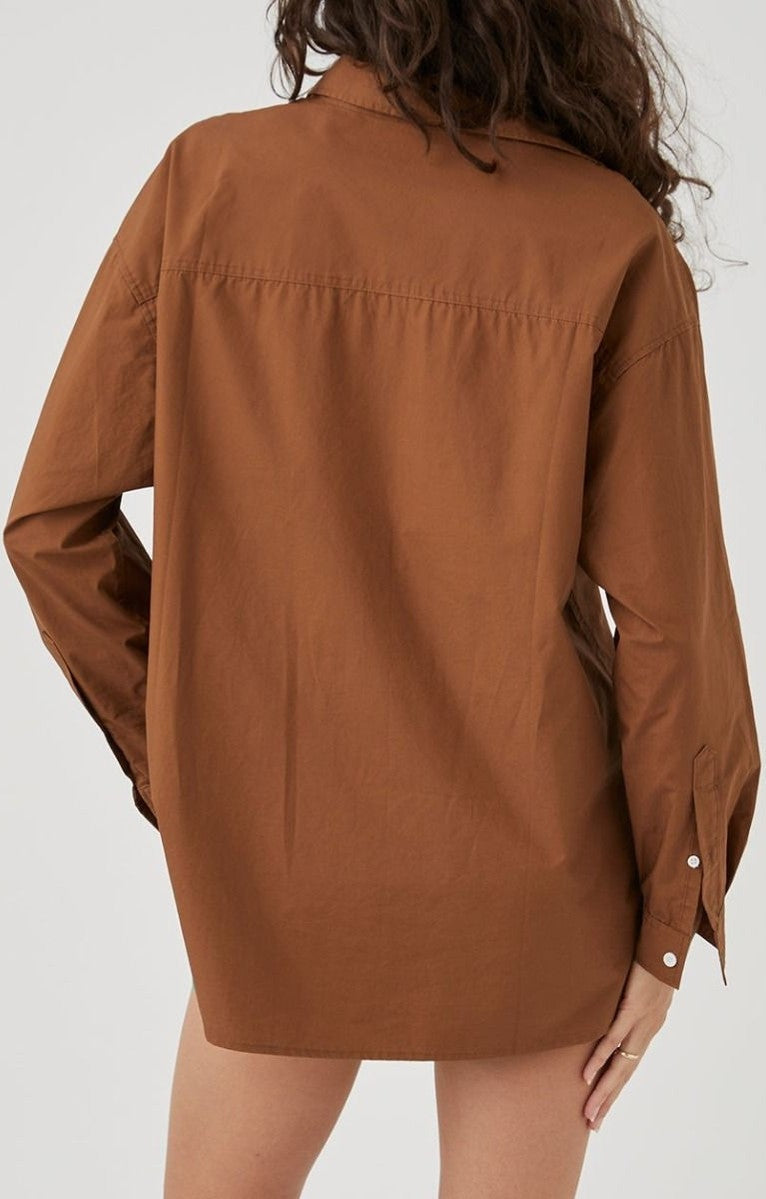 Arcaa dylan long sleeve shirt - pecan