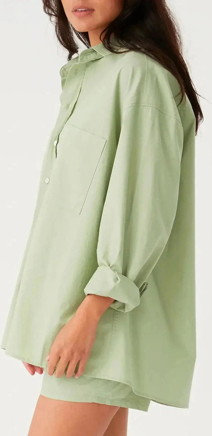 Arcaa dylan long sleeve shirt - sage