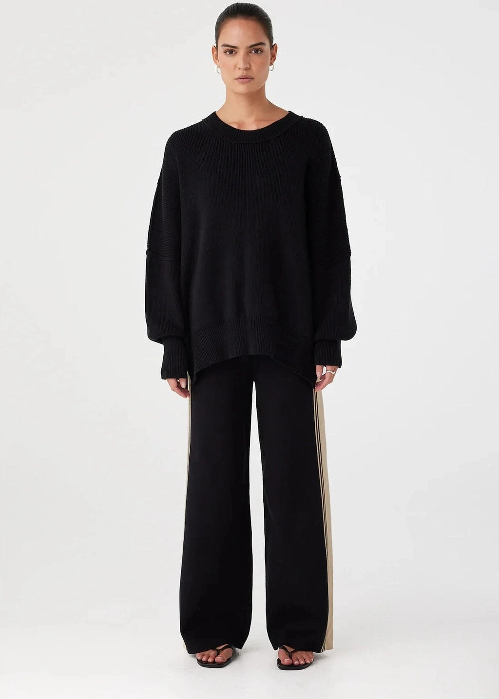 ARCAA Harper Organic Knit Sweater - Black