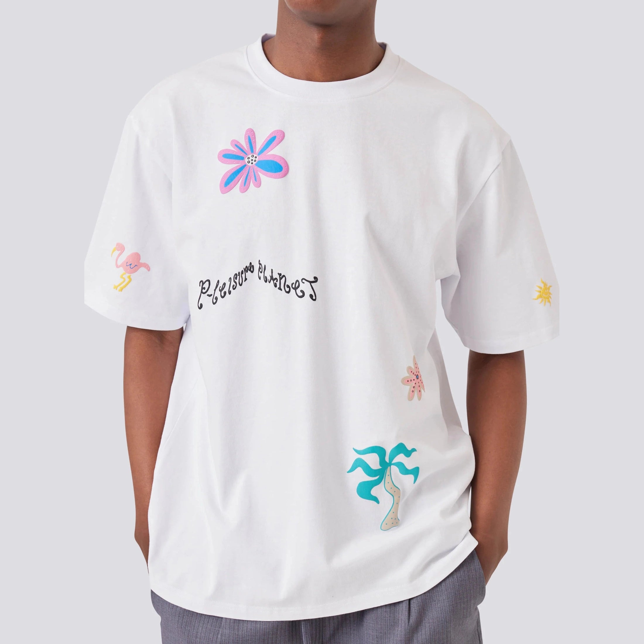 BARNEY COOLS Planet tee - White