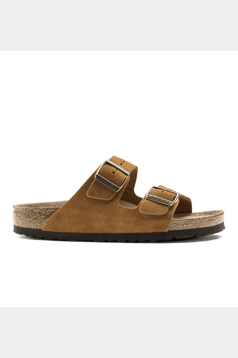 Birkenstock - arizona sfb mink suede leahter
