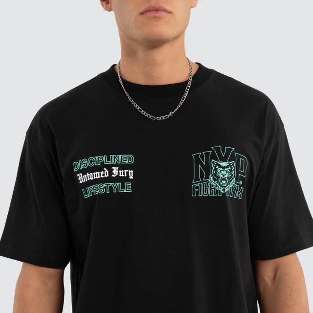 Nena and Pasadena - Division Box Fit Tee - Jet Black