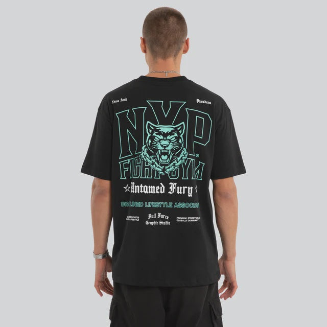 Nena and Pasadena - Division Box Fit Tee - Jet Black