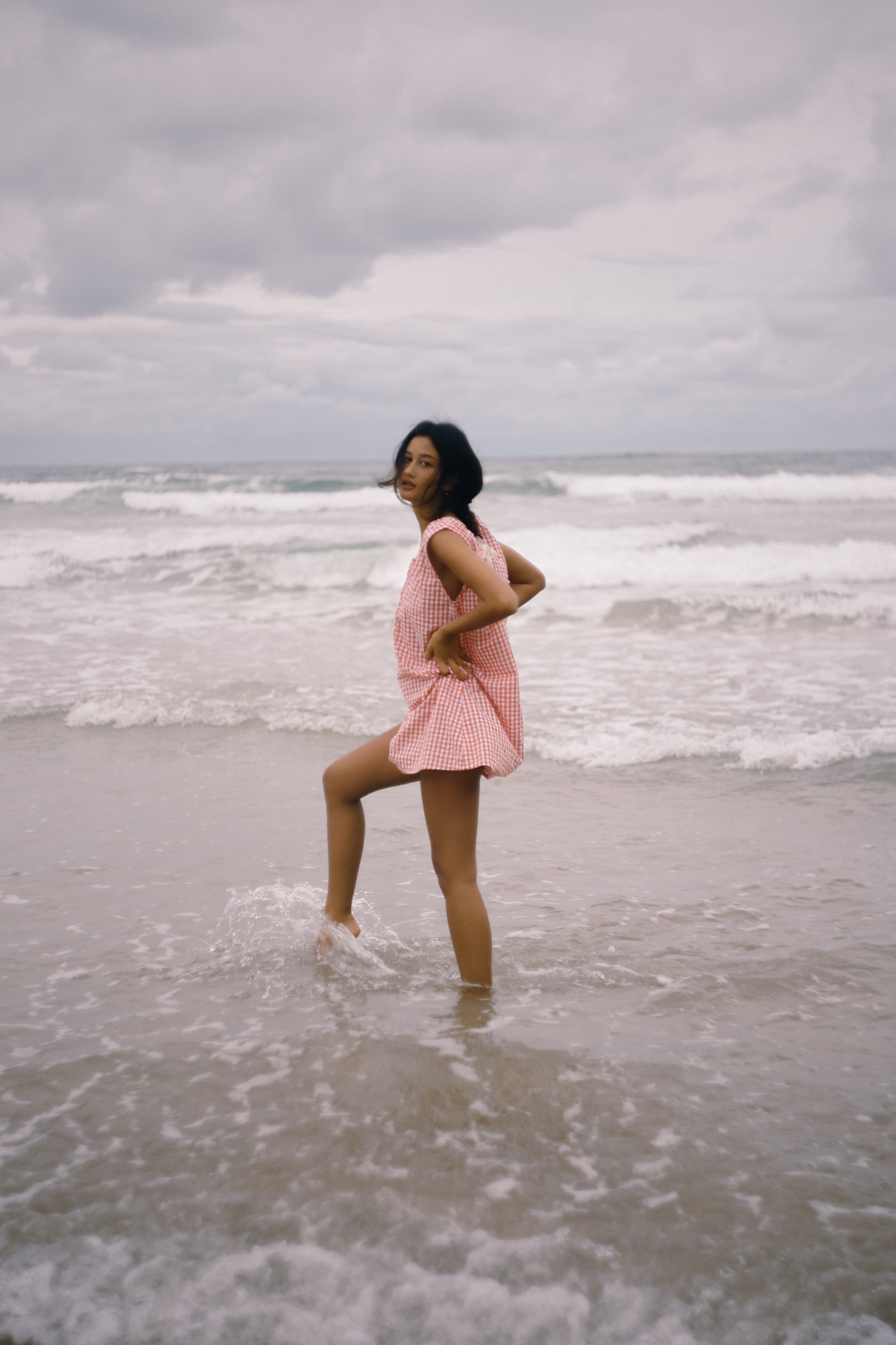 THE BARE ROAD Luna shift dress - Starburst gingham