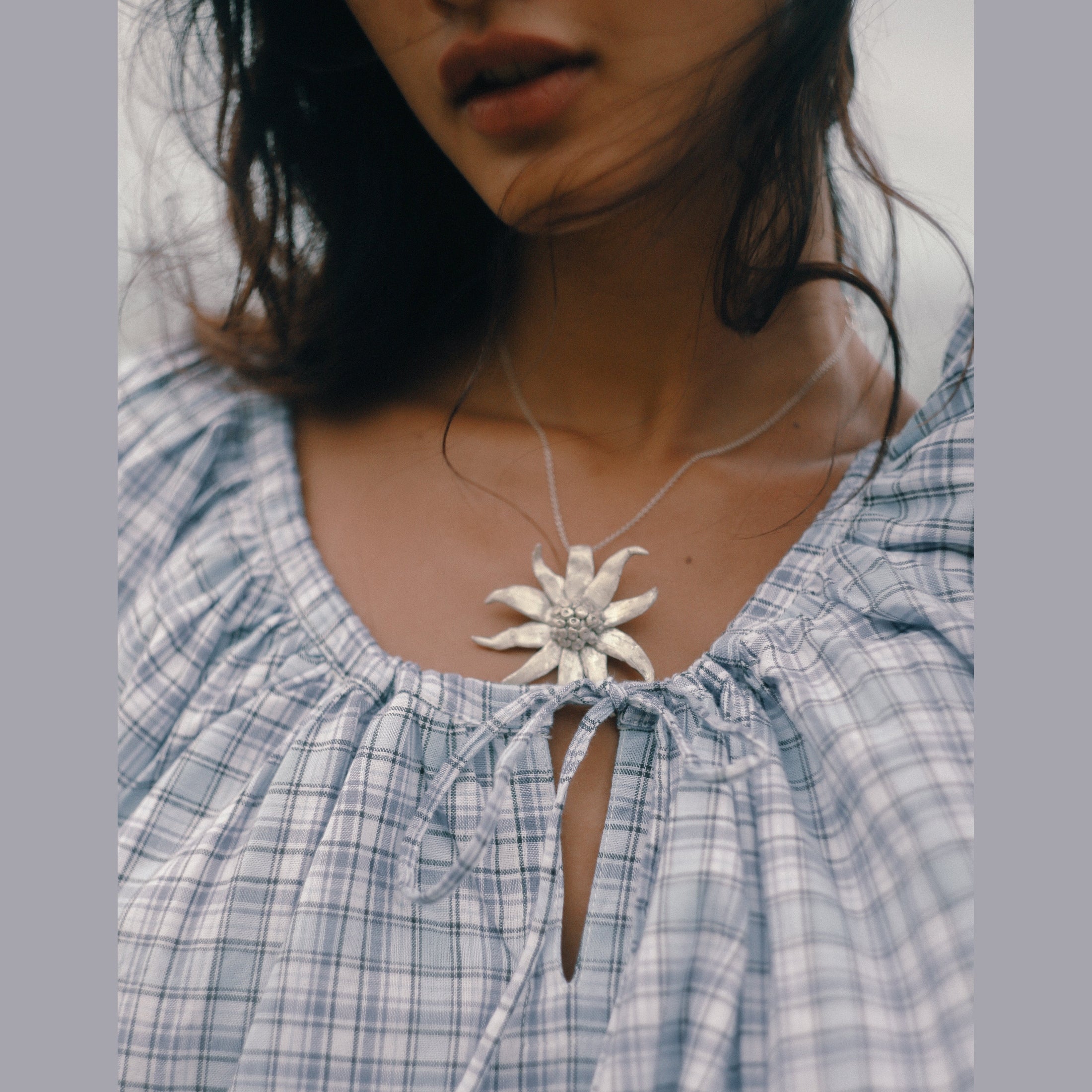 THE BARE ROAD Cloudy dress - Cloud plaid