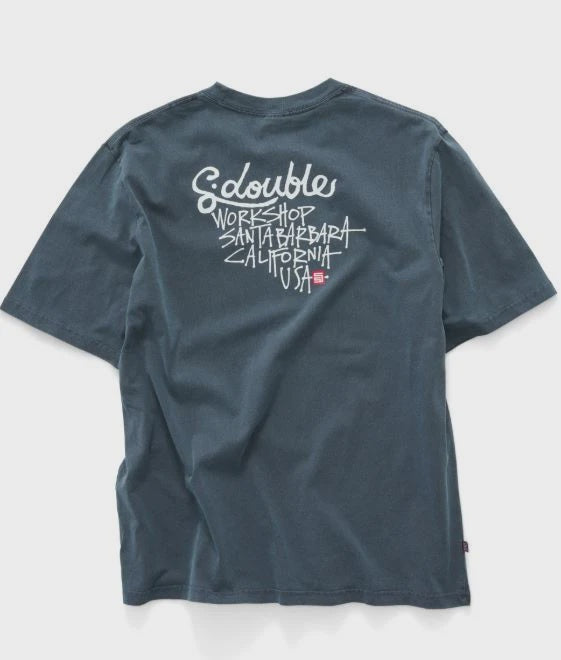 sDOUBLE - WORKSHOP TEE - Overdye Navy