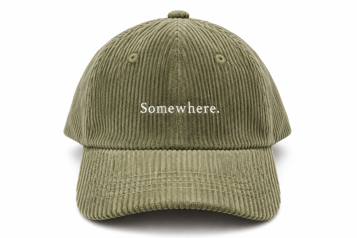 SOMEWHERE mini cord cap - Olive