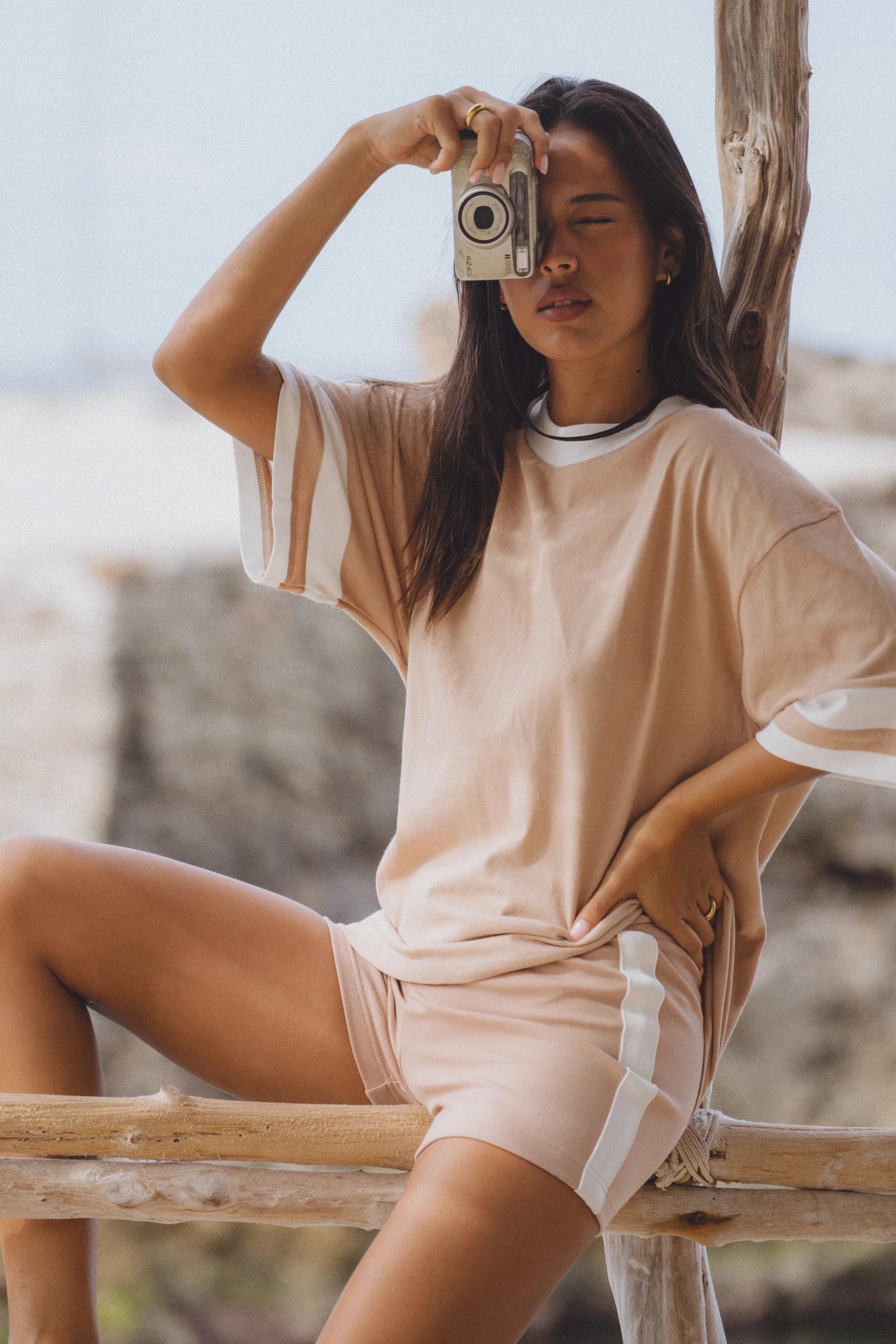 ARAMINTA JAMES Maya knit short - Macadamia