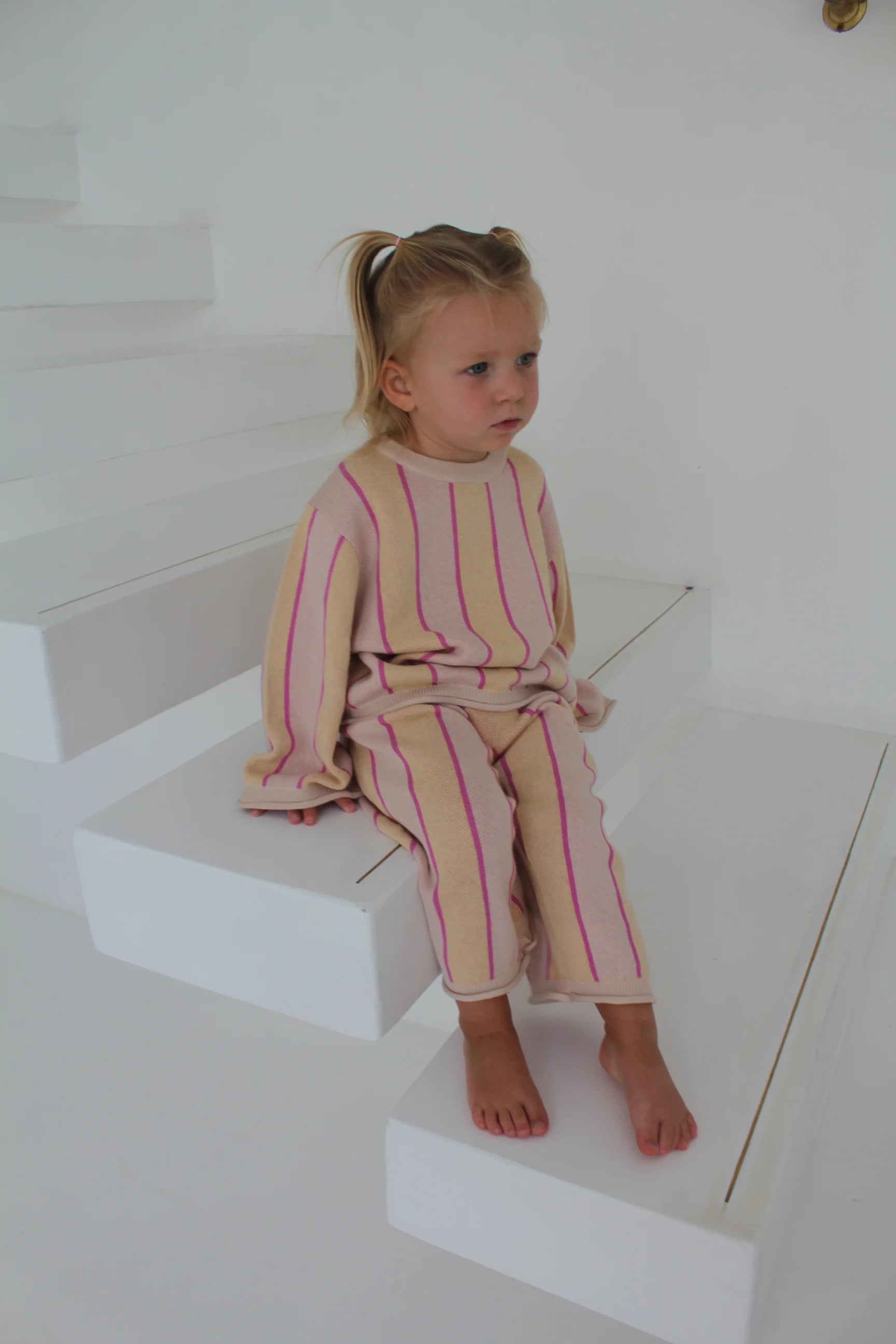 OLAS SUPPLY Haze mini knit pant - Sunlight stripe