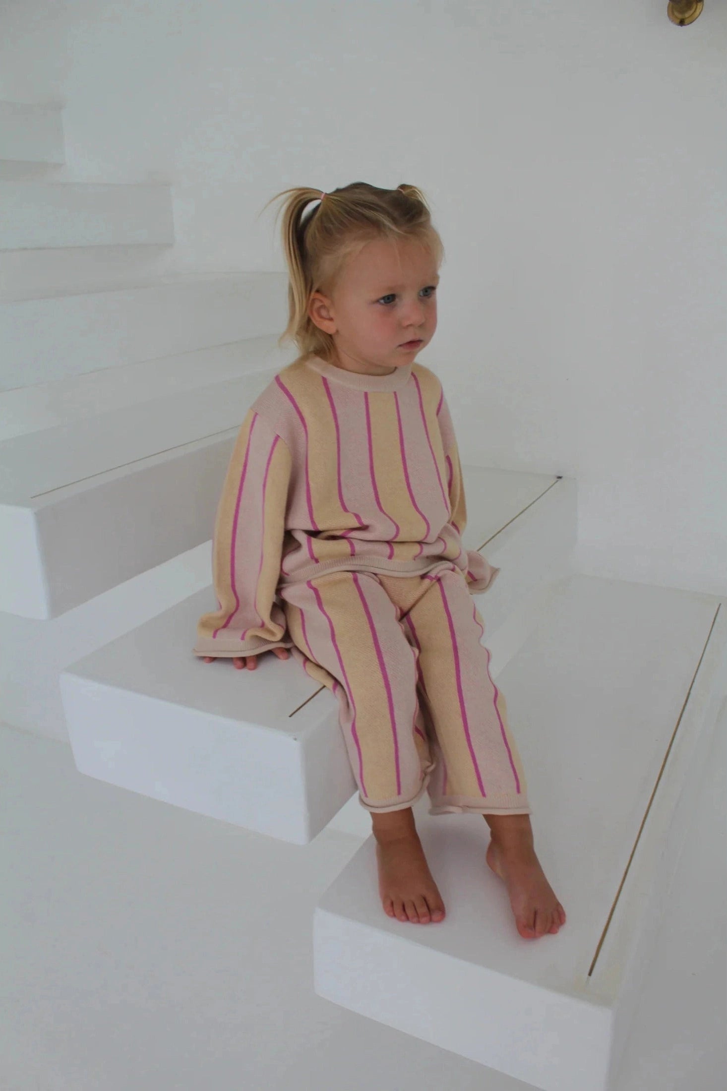 OLAS SUPPLY Haze mini knit pant - Sunlight stripe
