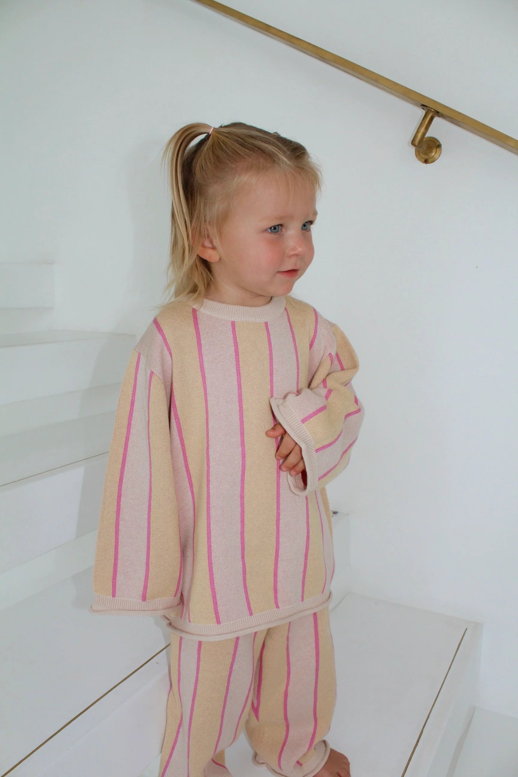 OLAS SUPPLY Haze mini knit top - Sunlight stripe